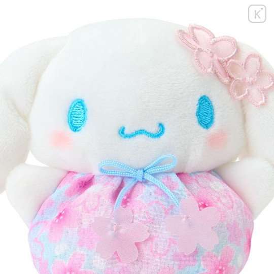 Japan Sanrio Original Bean Bag Plush - Cinnamoroll : Sakura Cherry Blossom Flower - 3