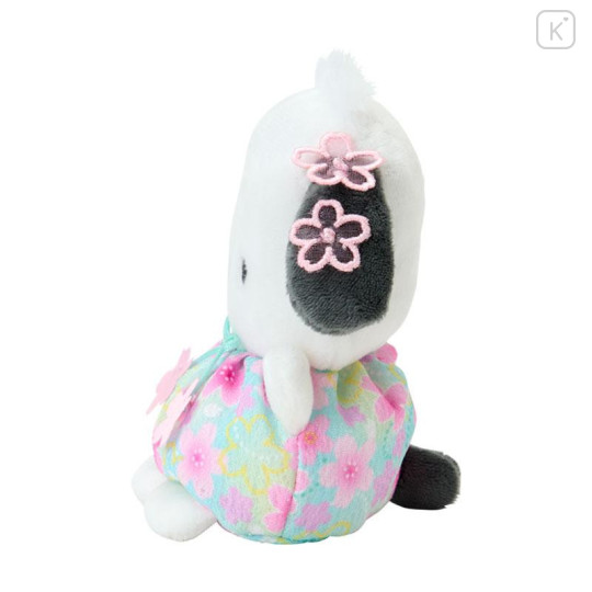 Japan Sanrio Original Bean Bag Plush - Pochacco : Sakura Cherry Blossom Flower - 2