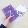 Japan Sanrio Notepad Memo with Binder - Kuromi : Gal Art Big Ribbon Leopard - 2