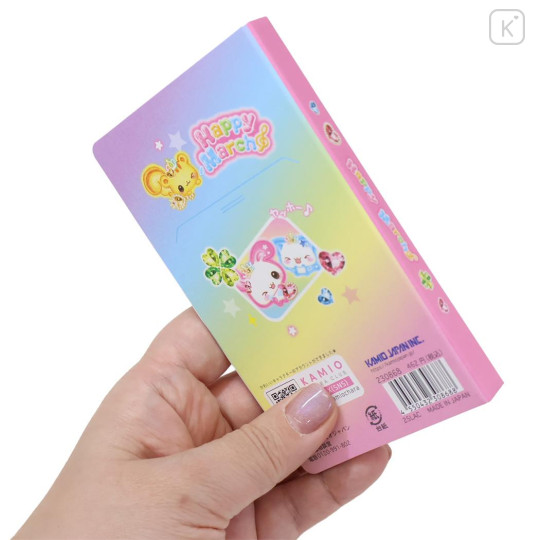 Japan Kamio Memo Pad - Happy March Cat & Rabbit : Heisei Retro Flip Phone Style Pink - 3