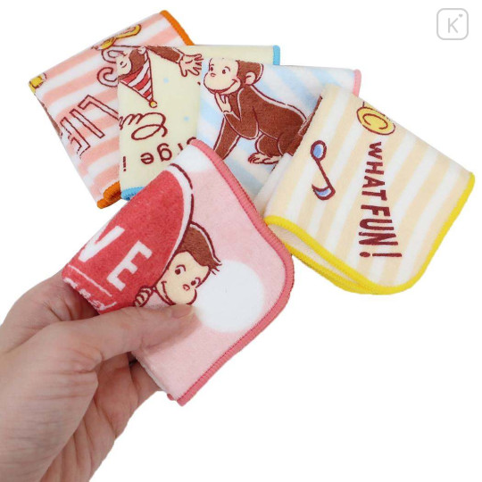 Japan Curious George Petit Towel Handkerchief Set - Happy Life - 3