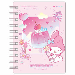 Japan Sanrio A6 Ring Notebook - My Melody : Slice of Happiness Jelly