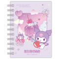 Japan Sanrio A6 Ring Notebook - Kuromi : Slice of Happiness Jelly - 1