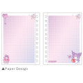 Japan Sanrio A6 Ring Notebook - Kuromi : Slice of Happiness Jelly - 2