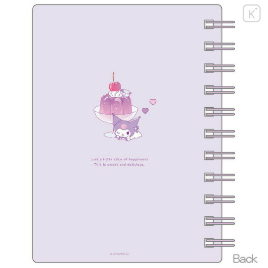 Japan Sanrio A6 Ring Notebook - Kuromi : Slice of Happiness Jelly - 3
