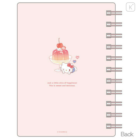 Japan Sanrio A6 Ring Notebook - Hello Kitty : Slice of Happiness Jelly - 3