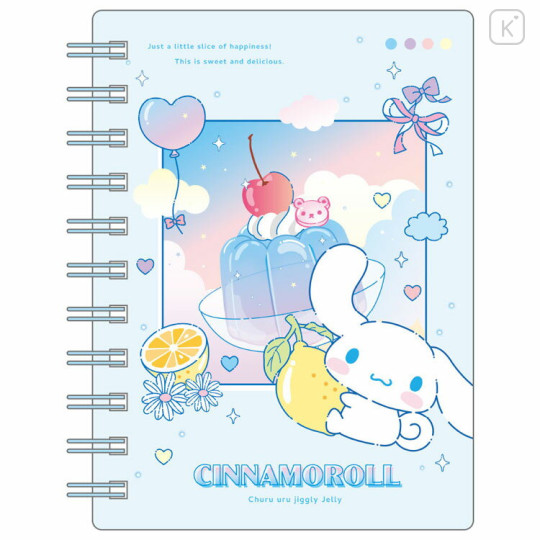 Japan Sanrio A6 Ring Notebook - Cinnamoroll : Slice of Happiness Jelly - 1