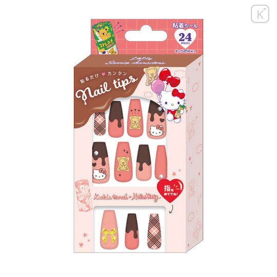 Japan Sanrio × Koala's March Nail Tips - Hello Kitty : Chocolate - 1