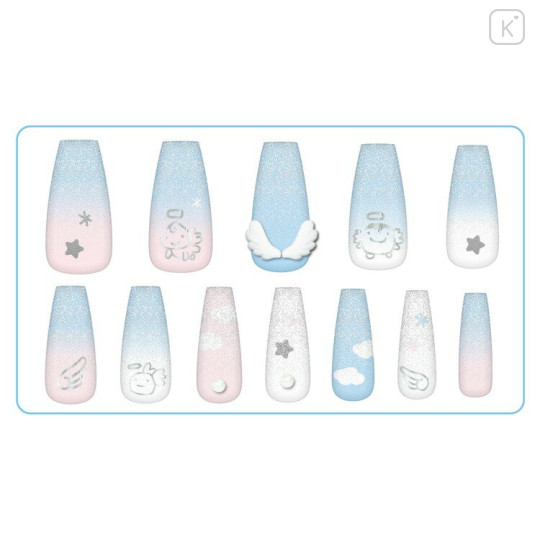 Japan Tamagotchi Nail Tips - Blue Pink - 2