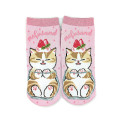 Japan Mofusand Ankle Socks - Cat : Strawberry Parfait Pink - 1