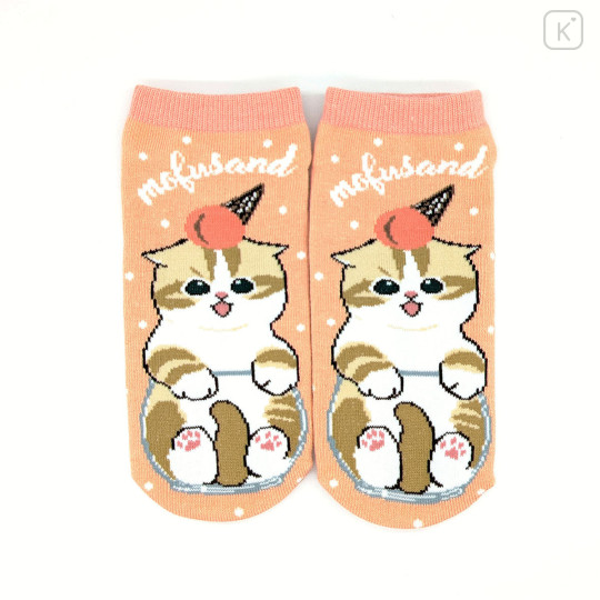 Japan Mofusand Ankle Socks - Cat : Parfait Orange - 1