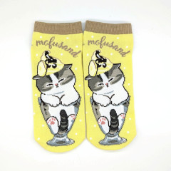 Japan Mofusand Ankle Socks - Cat : Parfait Chocolate Banana
