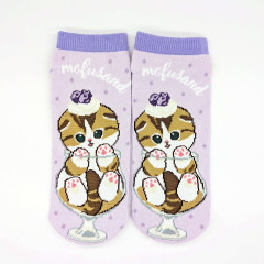 Japan Mofusand Ankle Socks - Cat : Parfait Blueberry