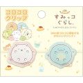 Japan San-X Rotating Memo Clip Stand Set - Sumikko Gurashi : Raccoon Tanuki Round Restaurant Shirokuma & Tokage - 1