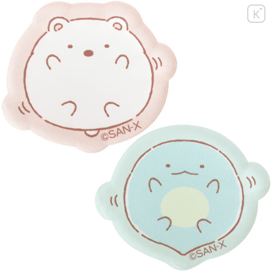 Japan San-X Rotating Memo Clip Stand Set - Sumikko Gurashi : Raccoon Tanuki Round Restaurant Shirokuma & Tokage - 2