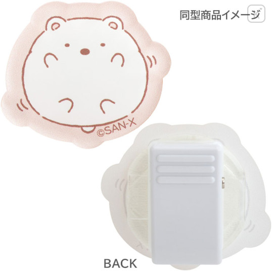 Japan San-X Rotating Memo Clip Stand Set - Sumikko Gurashi : Raccoon Tanuki Round Restaurant Neko & Ebifurai no Shippo - 2