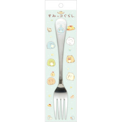 Japan San-X Stainless Steel Fork - Sumikko Gurashi : Raccoon Tanuki Round Restaurant Tokage