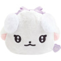 Japan San-X Plush Drawstring Bag - Cheer Cheer Lambs : Let's Go! Shake! Cheer Up! Ramu Face White - 1