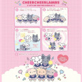 Japan San-X Plush Drawstring Bag - Cheer Cheer Lambs : Let's Go! Shake! Cheer Up! Ramu Face White - 3