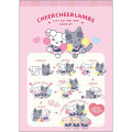 Japan San-X A6 Notepad - Cheer Cheer Lambs : Let's Go! Shake! Cheer Up! Pink - 1