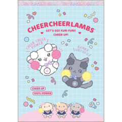 Japan San-X A6 Notepad - Cheer Cheer Lambs : Let's Go! Shake! Cheer Up! Blue
