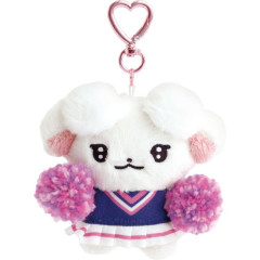 Japan San-X Hanging Plush - Cheer Cheer Lambs : Let's Go! Shake! Cheer Up! Ramu White
