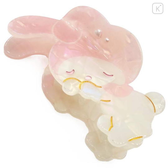 Japan Sanrio Hair Claw Clip - My Melody : Baby Pink Shell Holographic - 1