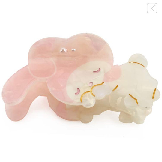 Japan Sanrio Hair Claw Clip - My Melody : Baby Pink Shell Holographic - 2