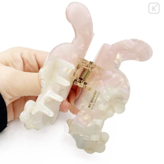 Japan Sanrio Hair Claw Clip - My Melody : Baby Pink Shell Holographic - 3