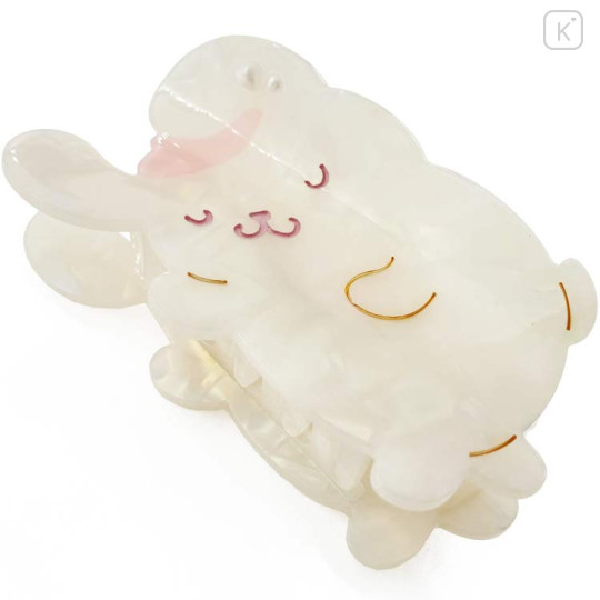 Japan Sanrio Hair Claw Clip - Pompompurin : Baby Pink Shell Holographic - 1