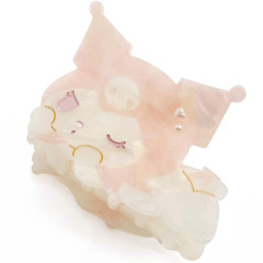 Japan Sanrio Hair Claw Clip - Kuromi : Baby Pink Shell Holographic