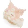 Japan Sanrio Hair Claw Clip - Kuromi : Baby Pink Shell Holographic - 1