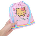 Japan Sanrio Drawstring Bag - Hello Kitty : Y2K Tan Pink - 2