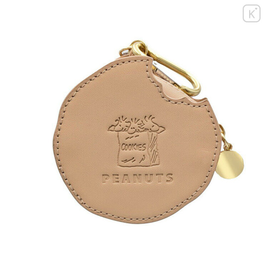 Japan Peanuts Mini Accessory Case With Carabiner - Snoopy : Bite Chocolate Cookie - 2