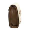 Japan Peanuts Lip Pouch - Snoopy : Chocolate Brown Beige Embossed - 2