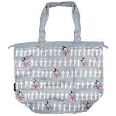 Japan Moomin × Chou Chou Poche Water-Resistant Reusable Bag & Waterproof Bag Cover - Hattifatteners & Little My : Grey