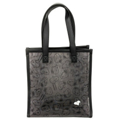 Japan Peanuts × Chou Chou Poche Mini Mesh Tote Bag - Snoopy : Face Black