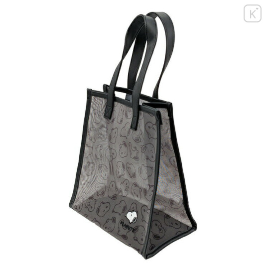 Japan Peanuts × Chou Chou Poche Mini Mesh Tote Bag - Snoopy : Face Black - 2
