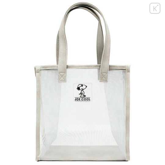 Japan Peanuts × Chou Chou Poche Mini Mesh Tote Bag - Snoopy : Joe Cool White - 1