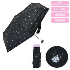 Japan Sanrio Wpc. Mini Folding Umbrella - Kuromi : Heart