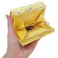 Japan Sanrio Clasp Trifold Wallet - Pompompurin : Gingham Yellow - 5