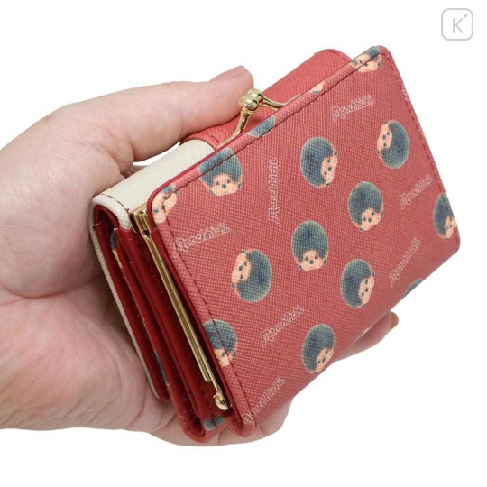 Japan Monchhichi Clasp Trifold Wallet - Red - 2