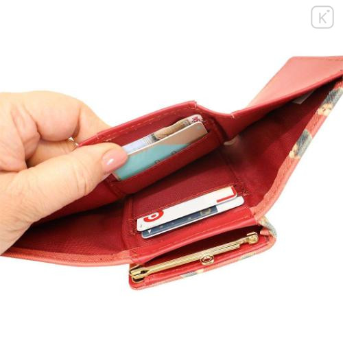 Japan Monchhichi Clasp Trifold Wallet - Red - 4