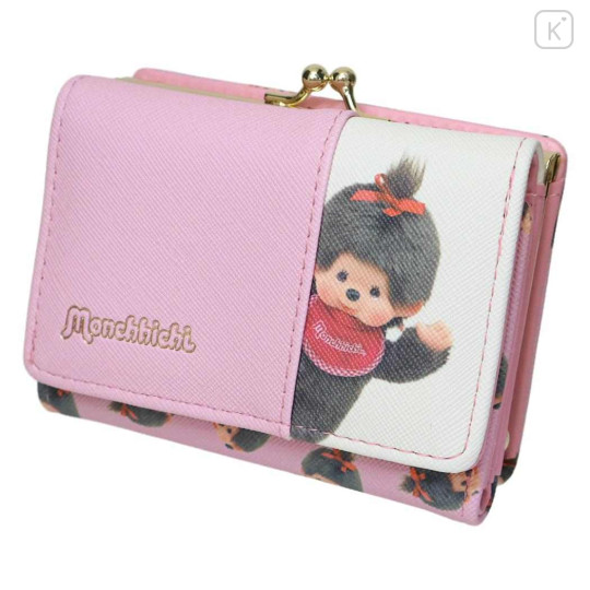 Japan Monchhichi Clasp Trifold Wallet - Pink - 1