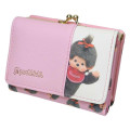 Japan Monchhichi Clasp Trifold Wallet - Pink - 1
