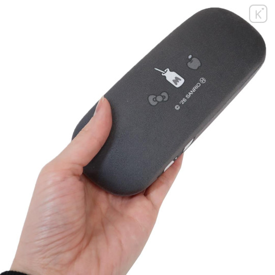 Japan Sanrio Glasses Case - Hello Kitty : Monochrome Black - 2