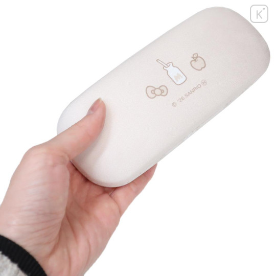 Japan Sanrio Glasses Case - Hello Kitty : Monochrome Beige - 2