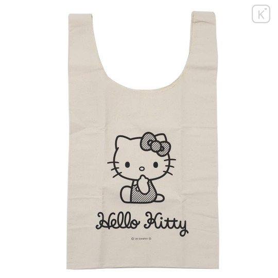Japan Sanrio Eco Bag - Hello Kitty : Monochrome - 1