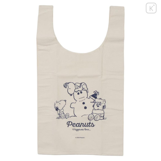 Japan Peanuts Eco Bag - Snoopy : Brother Snowman - 1