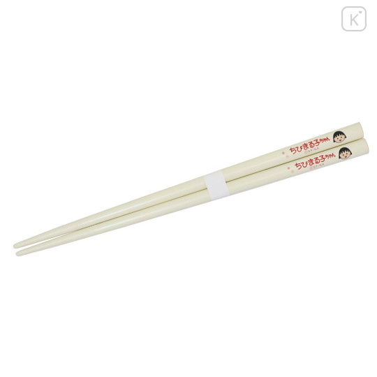 Japan Chibi Maruko Chan Natural Wood Chopsticks 21cm - Momoko Sakura : Beige - 1